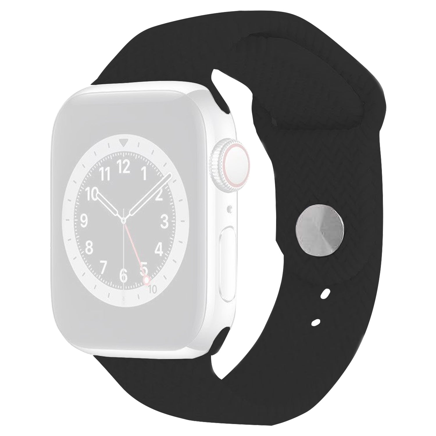 For Apple Watch Series 9 8 7 41mm / 6 5 4 SE (2022) SE (2023) SE 40mm / 3 2 1 38mm Silicone Watch Band Woven Texture - Black For Apple Watch Series 9 8 7 41mm / 6 5 4 SE (2022) SE (2023) SE 40mm / 3 2 1 38mm Silicone Watch Band Woven Texture - Black